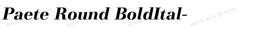 Paete Round BoldItal字体转换